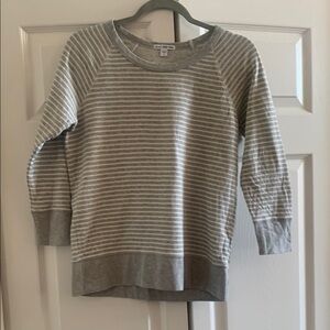 James Perse Gray Striped Top